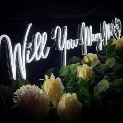 China 40 C neón señalado Decoración de bodas personalizada Marquee luz letras ¿Te casarás conmigo en venta