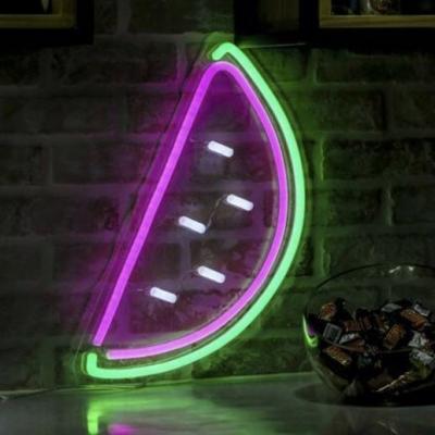 China Custom Logo Neon Light voor reclame Groen Paarse watermeloen Design bij 28C Business Te koop