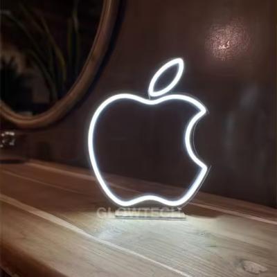 China White Apple Drop Neon Light Logotipo personalizado de boda Tabla de nombres en venta