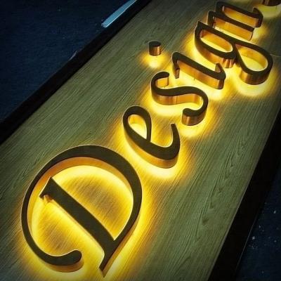 China LED Strips Light Source Customized Size Metal Snow 3D Backlit Letters for Indoor Signage for sale