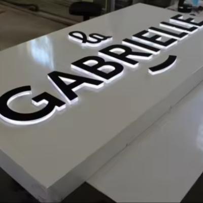 China Acrylische LED-achtergrondverlichting Rishang Light Letter Box Signage voor binnen- en buitenpromotie Te koop