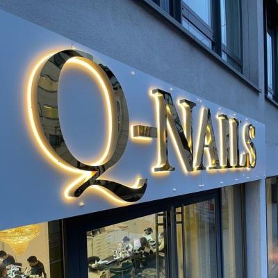 China Neve atraente Iluminação Nome Cafés Sinais Branco Cor Logotipo personalizado para Logotipo de parede à venda