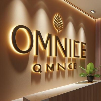 China 28C Back lit Logo Acrylic Stainless Steel Lettering Custom Led Outdoor for sale