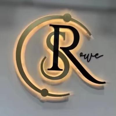 China PVC retro iluminado Logotipo de acrílico de acero inoxidable Lettering Custom Led Signos exteriores e interiores en venta