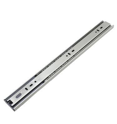 China Hot Sale Contemporary 45mm Black Telescopic 3 Fold Full Extension Soft-Close Ball Bearing Channel Drawer Slide For Furniture Cabinet for sale