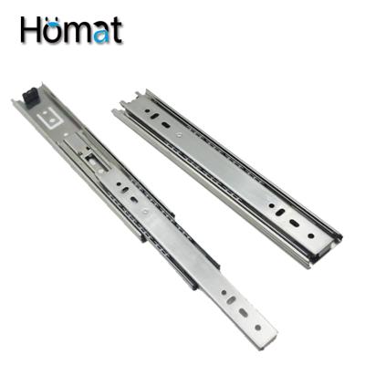 China Modern Cold Rolled Steel 3 Fold Channel Ball Bearing Telescopic Slide For Drawer for sale