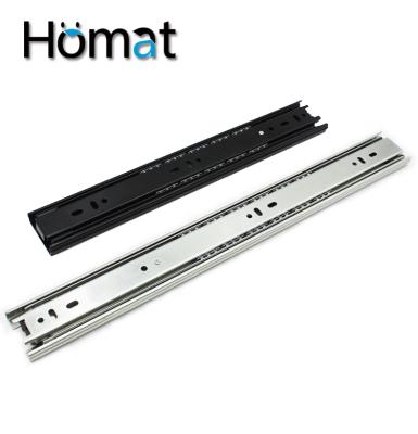 China Modern Telescopic 45mm Channel Drawer Slides Side Mounted Ball Bearing Drawer Slide For Cabinet for sale