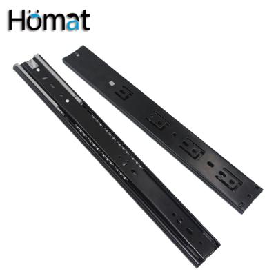 China Homat 45mm Soft Channel Modern Narrow Telescopic Slide Ball Bearing Telescopic Drawer Rail Drawer Slide for sale