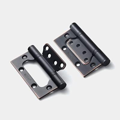 China Contemporary Slim Door Hinge Perfect For Heavy Door 4 Inch Stainless Steel Oil Door Hardware Non-Mortise Rubber Bronze Hinge for sale