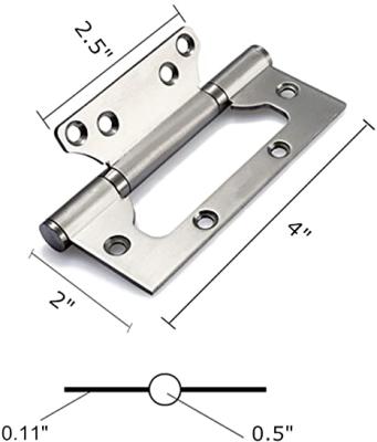 China Contemporary Non-Mortise Door Hinges - Stainless Steel Smooth Heavy Duty Sub-Motion Butterfly Silver Hinges for sale