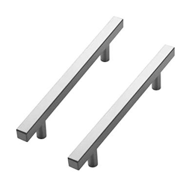 China Contemporary Low Price Solid Square Cabinet Pulls Nickel Brushed Stainless Steel Kitchen Drawer Pulls Cabinet Handles for sale