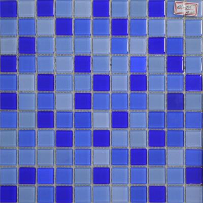 China 300x300mmDecorative Glass Mosaic Tile Swimming Pool,Blue color for sale