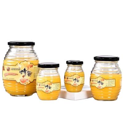 China Sustainable factory produced wholesale clear glass jars for honey for sale