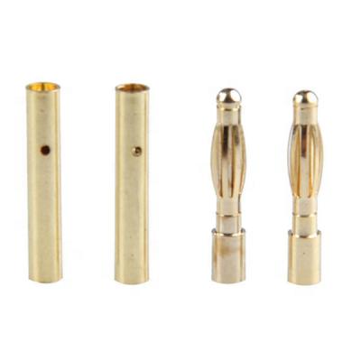 China audio & High Quality Brass Gold Plated Video 2mm Mini Banana Plug Battery Connector Male And Female for sale