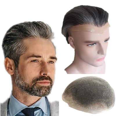 China Virgin 100% Remy Human Hair Elite Toupee for Men Human Hiar Wig Mono Fine Lace for sale