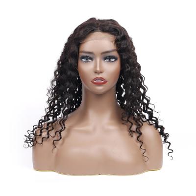 China Silky straight/body wave /deep wave/curly wave high quality 360 lace up curly deep wave hair wig for sale