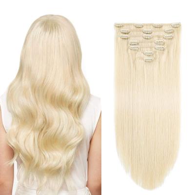 China Qingdao Factory Wholesale Silky Straight Wave Human Bundles Remy Human Hair Extension Clip 100% In Bundle 613 Hair Natural for sale