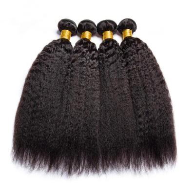 China Luster Best Factory Price Healthy Natural Afro Kinky Curly Hair Lace Front Kinky Straight Bundle Extensions for sale