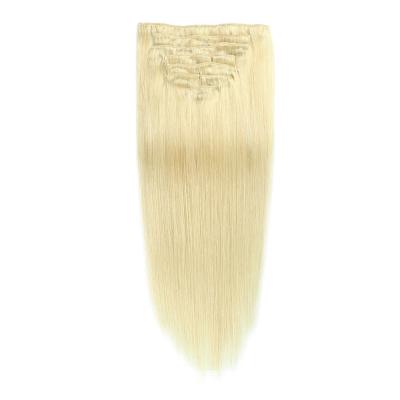 China Luster The High Grade Healthy Natural Double Virgin Hair Wholesale Double PU Clip In Hair Extension 100% For White for sale