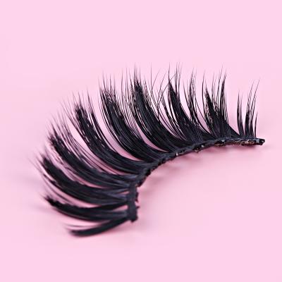 China Wholesale Professional Thick Volume Tapered Volume False Beauty 3D Private Label Supplier Silk Eyelashes Faux Mink Lashes 25mm 3D 5D for sale