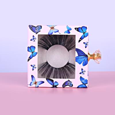 China 100% real thick wholesale 3d mink natural strip full lashes pound custom faux silk lashes fluffy mink eyelashes for sale