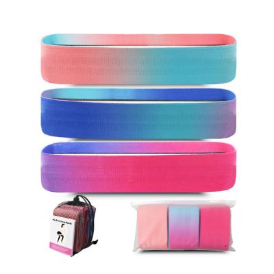 China Gym Seamless Wholesale Fabric Colored Workout Resistance Bands for sale