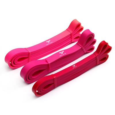 China Fitness Fashion Pink Gradient Latex Resistance Band Customizable Home Eco - Friendly for sale