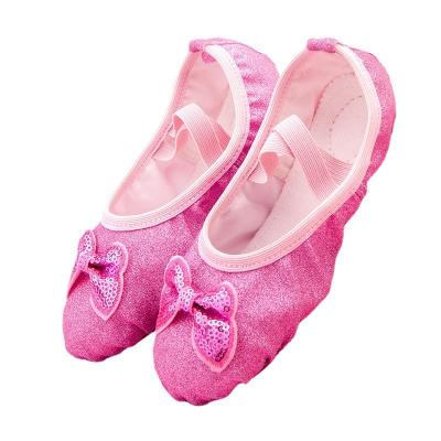 China Ballet Dance Shaping Split-Sole Glitter Flats Dance Ballet Shoes For Girls Kids for sale