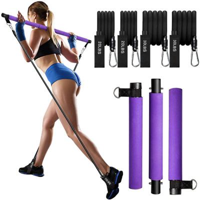 China Band 3 section pilates bar with resistance bands for sale