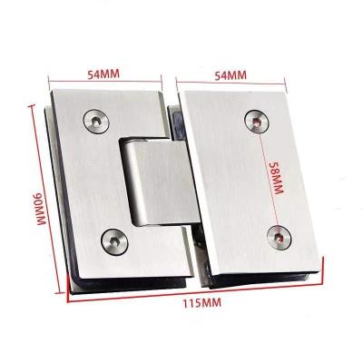 China Modern Fast Delivery Bathroom Shower Door 304 316 Thickened Stainless Steel Hinge Office 180 Bilateral Corner Glass Door Hinge for sale