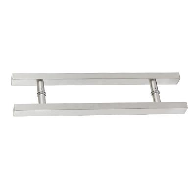 China Modern High Quality Wooden Square Door Handle 304 Stainless Steel Glass Door Handle Pull for sale