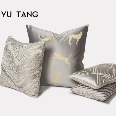 China Gray Silkvein Series Throw Pillow Covers Lightweight Luxury Cushion Covers Custom Home Decor for sale