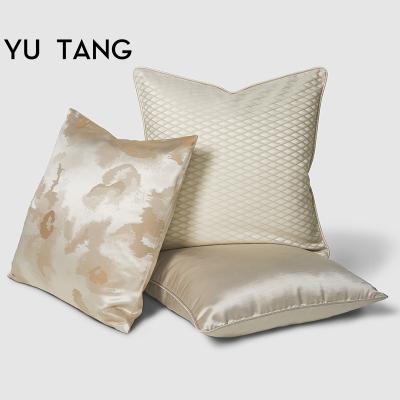 China Champagne Silkvein Series Lightweight Luxury Throw Pillow Covers Custom Decorative Cushion Covers Home Decoration for sale