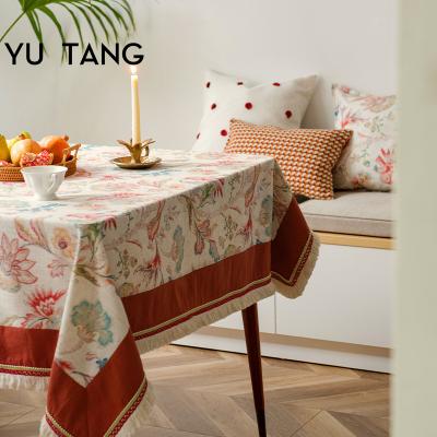 China Charlotte Rectangle Square Home Tablecloth For Dining Room Living Room Coffee Table Home Decoration for sale