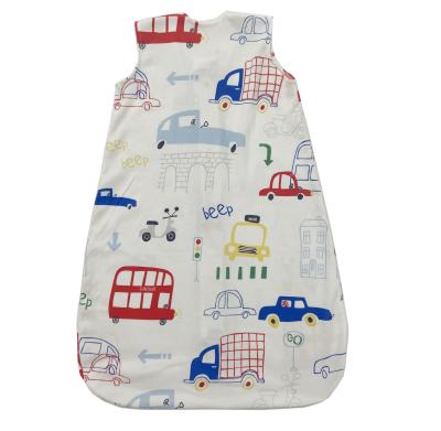 China 2.5 Adiathermic Power Breathable Printing 100% Organic Baby Summer Baby Sleeping Bag Outdoor Cotton Sleeping Bag for sale