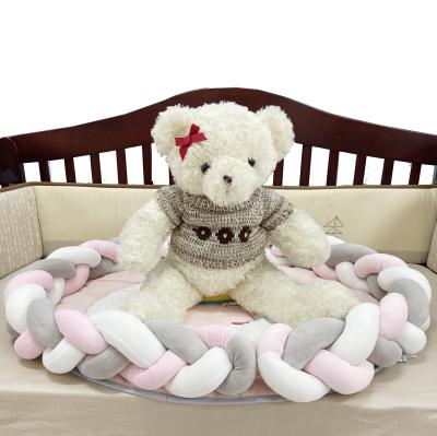 China European and American Style Color Knot Baby Hutch Safe Braided Soft Protector Padded Bumper Padded Breathable Bumper Set for sale