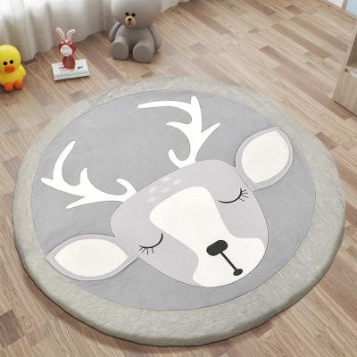 China Eco-freindly Customized Logo Available Carton Animal Play Gym Crawling Baby Padded Mat for sale