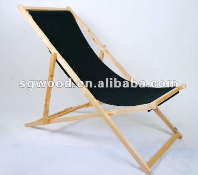 China Foldable Portable Adjustable Wooden Folding Beach Chair for sale