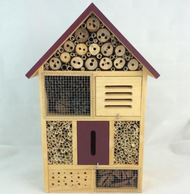 China Sustainable Natural Wooden Insect Hotel Bee Bug House / Hotel for sale