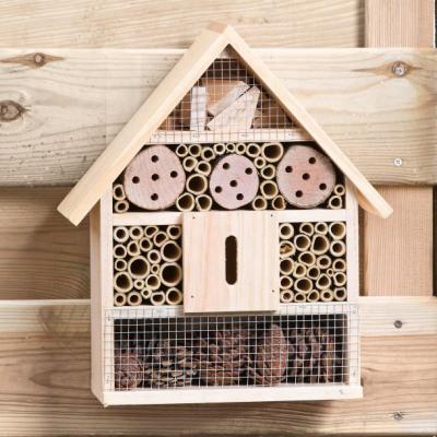 China Viable Natural Wooden Insect Hotel Mason House Bee House for sale