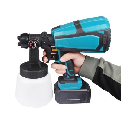 China Paint Spray Gun Wide Application Mini Large Capacity Rechargeable Battery 21V Paint Power Guns for sale