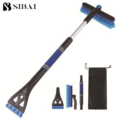 China Stored Retractable Snow Brush Ice Shovel Car Vehicle Snow Ice Scraper With Brush Shovel Removal for sale