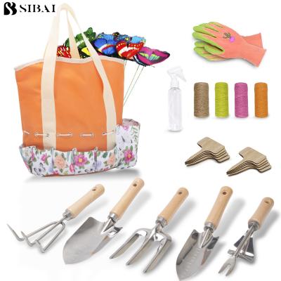 China Sibai Garden Tools Bag Package Woven Stable Carbon Steel Head Wooden Handle Garden Tools Garden Tools for sale