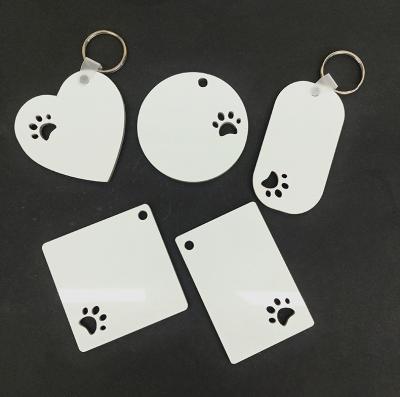 China Custom Sublimaiton Sublimation Blank MDF Custom Printed Key Hanger Key Accessories Chain Key Finder for sale