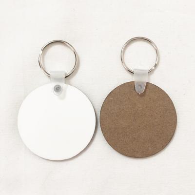 China Fast Shipping Blank Wooden Round MDF Sublimation Key Chain With Different Shapes For Promotional Gift for sale