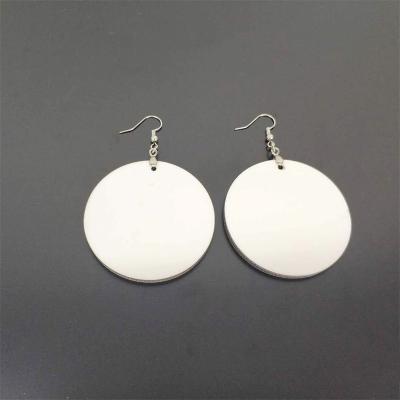 China Reusable Circle Image Round 2.5 Inch Blank Heat Press MDF Earring Transfer Printable Dye Sublimation Earrings for sale