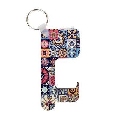 China Sublimation Printing Sublimation Blanks Germ Free Key Chain No Touch Non Contact Key Chain for sale