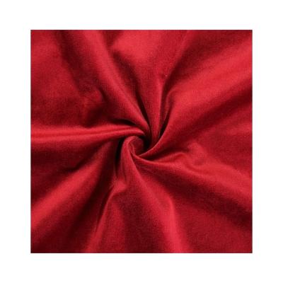 China Factory Wholesale 100% Polyester Velvet Fabric Stretch Smooth Knitted Velvet Polyester Fabric For Dress Home Textile for sale