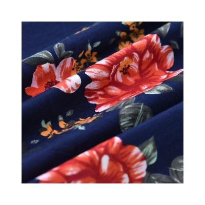 China Factory Price Breathable Wholesale Soft Knitted Polyester Fabric Digital Printing Polyester Spandex Fabric for sale