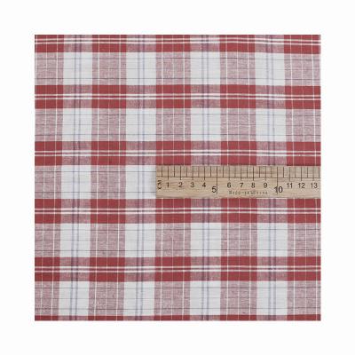 China Fashion Check Shirt Cotton Plaid Fabric Abrasion-Resistant 100% Cotton Woven Yarn Dyed Fabric In Linen For Shirts for sale